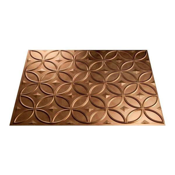 Fasade 18 25 In X 24 25 In Antique Bronze Rings Pvc Decorative Backsplash Panel B61 31 The Home Depot