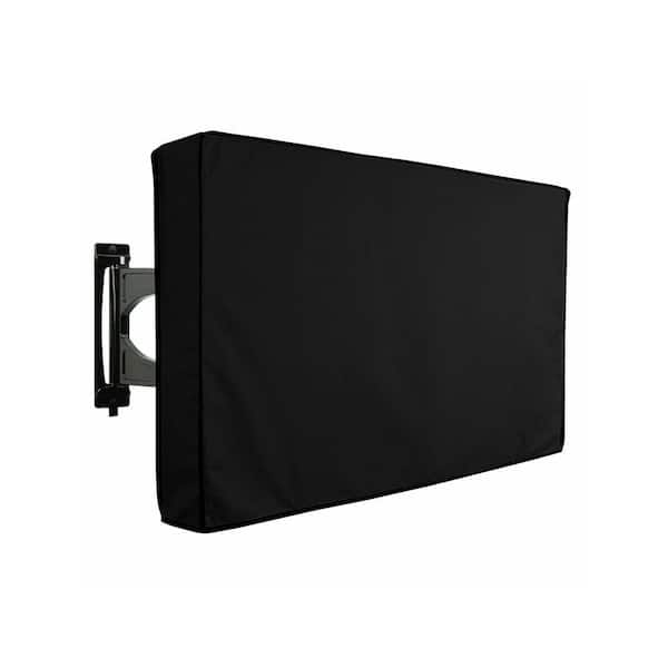 Outdoor TV Cover Weatherproof 52 to 55 in. Black 600D Thick Fabric Screen Protector Waterproof 1 Piece