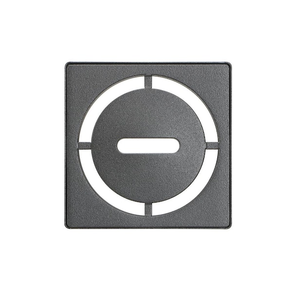 Schluter Kerdi-Drain 4 in. Dark Anthracite Pure Drain Grate Floor Drain Installation Kit Accessory