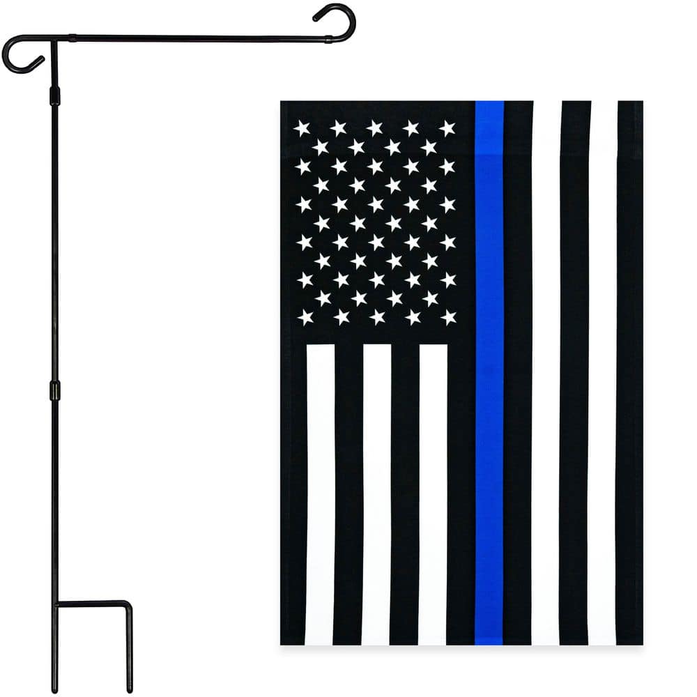 1 ft. x 1.5 ft. Polyester Thin Blue Line with 3 ft. Black Iron Flagpole price history on PriceWatchPro