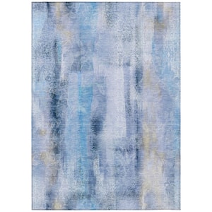 Chantille ACN537 Blue 9 ft. x 12 ft. Machine Washable Indoor/Outdoor Geometric Area Rug