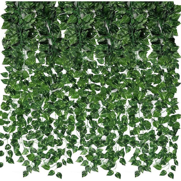 7 ft. Green Artificial Ivy Vines Greenery Garland (24-Pack)