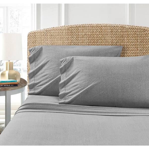 grey sheets and pillowcases