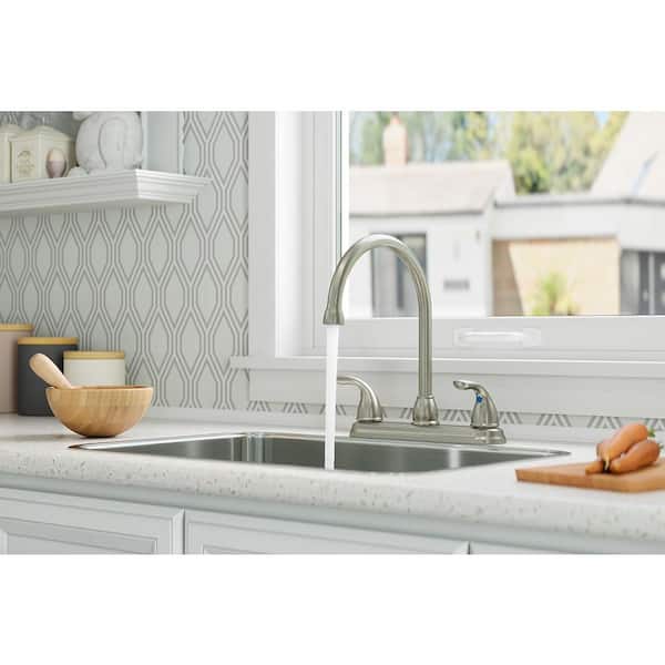 Series 2-Handle High-Arc Standard Kitchen Faucet Polished Chrome