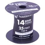 25 ft. 14 Black Solid CU THHN Wire