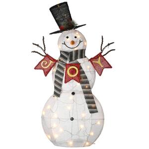 42 in. Pre-Lit Snowman with JOY Sign