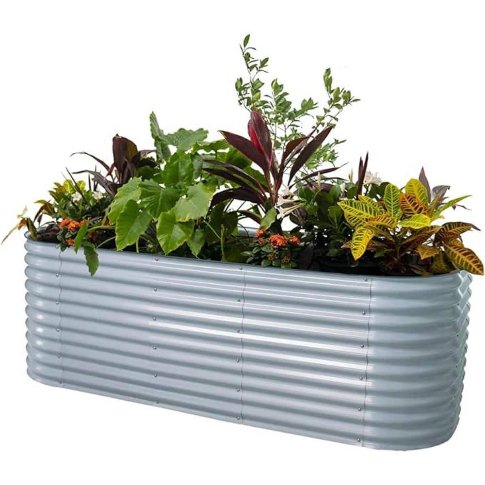 Sky Blue Extra Tall Modular Metal Raised Garden Bed