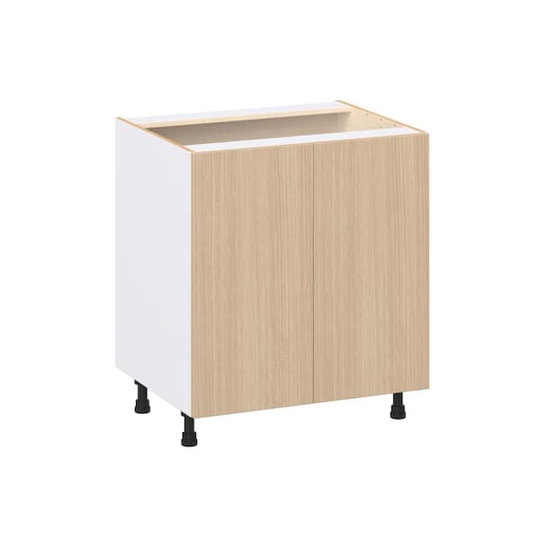 Timberline Mojavi Oak Slab Assembled Base Kitchen Cabinet with 3-Inner Drawers (30 in. W x 34.5 in. H x 24 in. D)