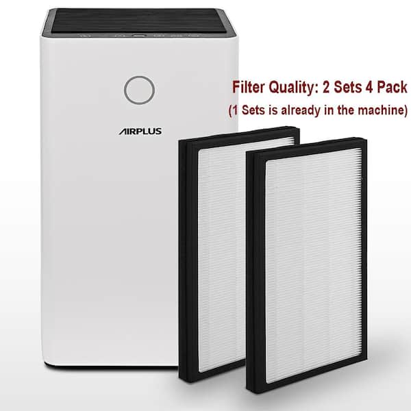 Edendirect 1076 sq. ft. H13 True HEPA Tabletop Air Purifier in White, Great for Pets Smokers Pollen Dust