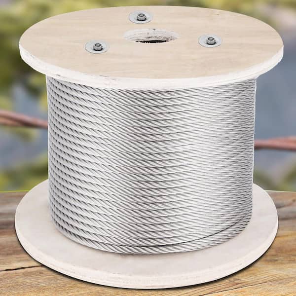 Stainless Steel Cable, 3300 LBS. Breaking Strength Steel Cable, 5/32 in. x 500 ft. Stainless Steel Wire Rope