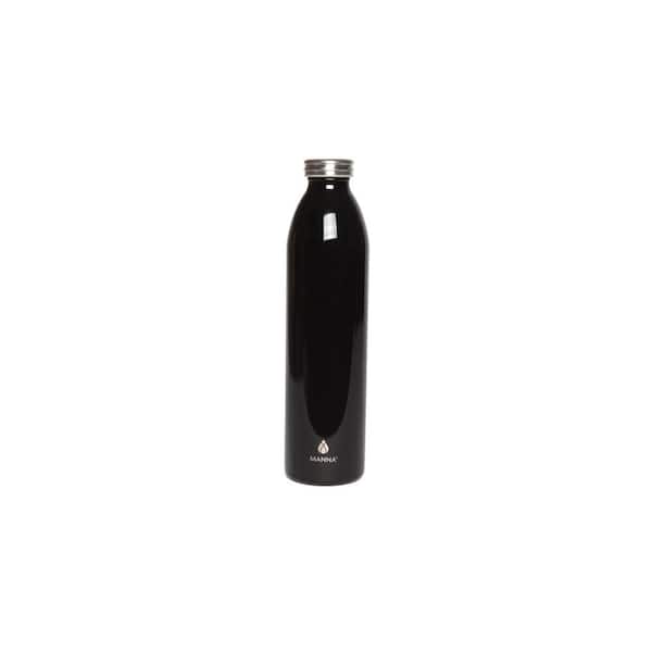 Water Bottle, 17 fl oz (500 ml ), Black Stainless Steel, In stock!