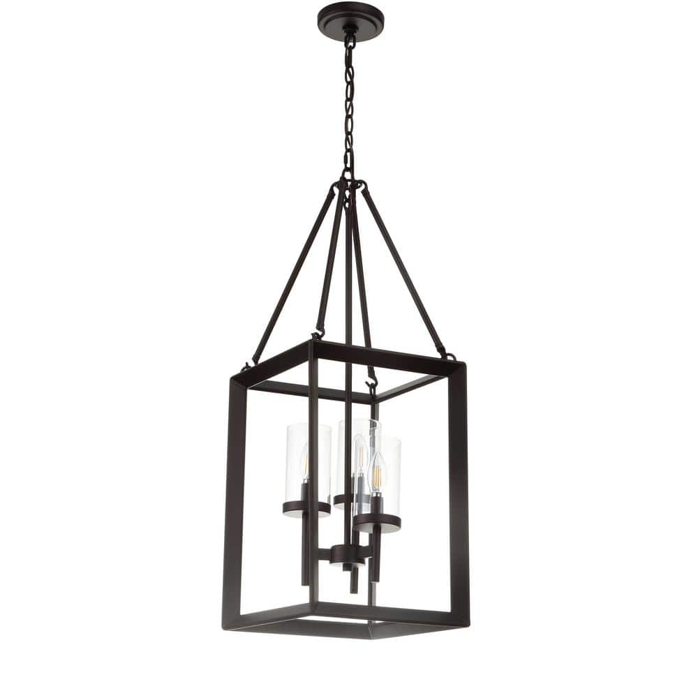 Geometric Bronze 12" LED Glass Pendant Light