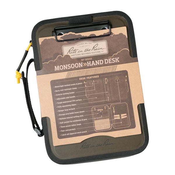 Weatherproof Monsoon Hand Desk, TPU fabric, 6.75" x 9.5" (No. M958)
