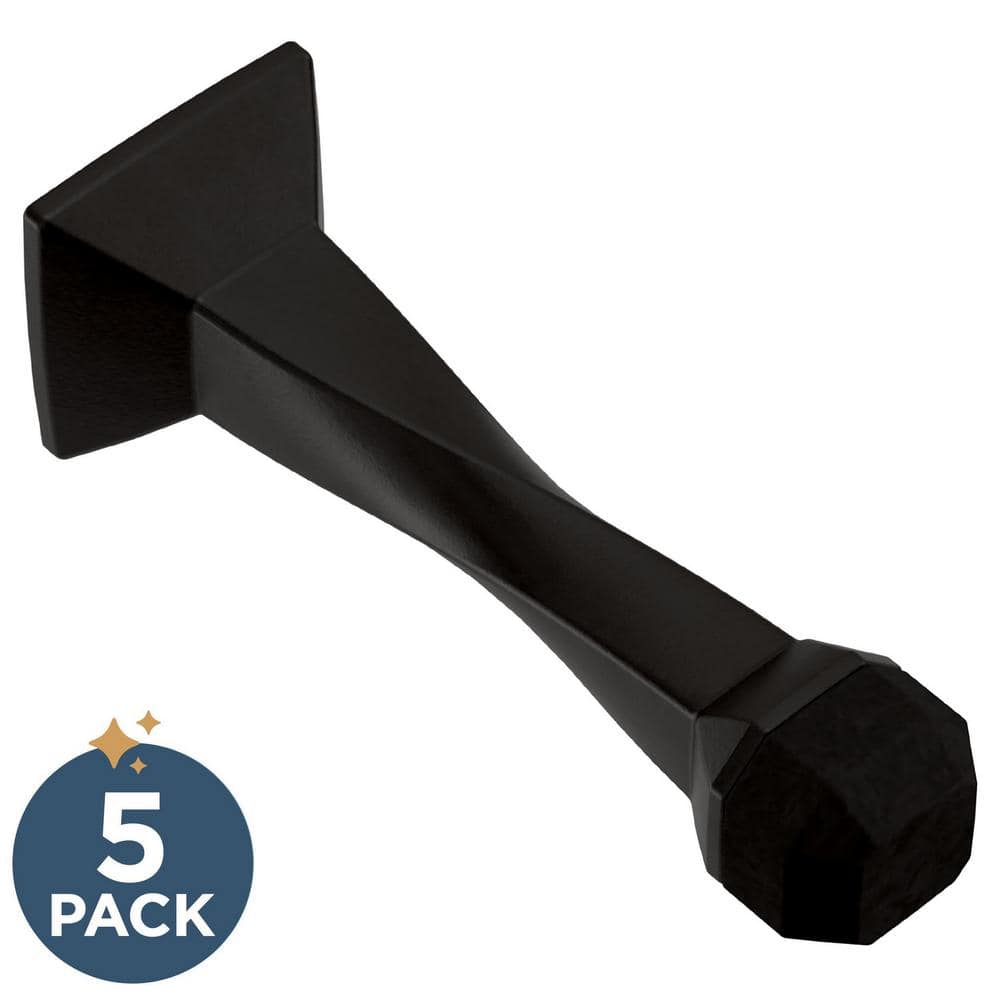 5-Pack Napier 3 in. (76 mm) Solid Door Stop in Matte Black