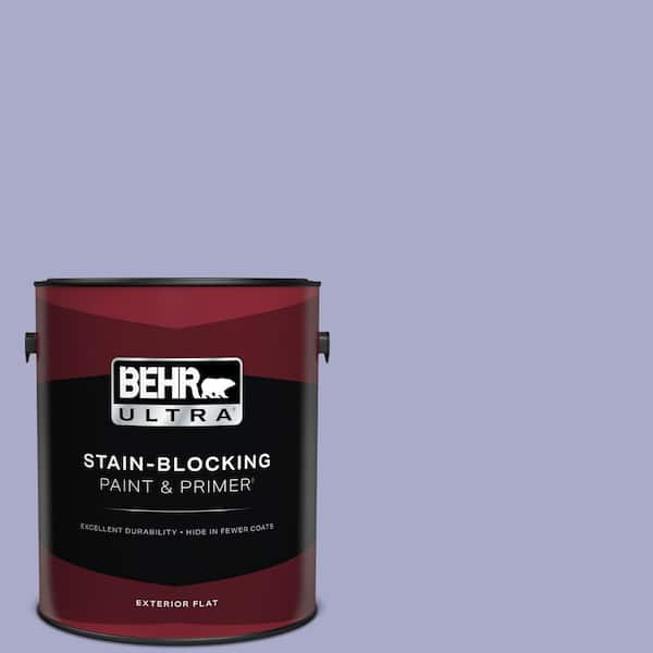 BEHR ULTRA 1 gal. #M550-4 Wisteria Blue Flat Exterior Paint & Primer