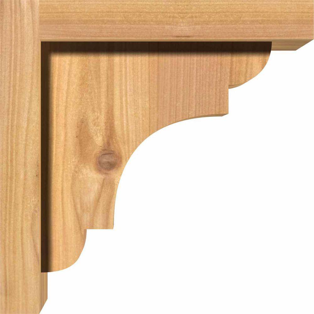 8" x 8" Western Red Cedar Smooth Corbel