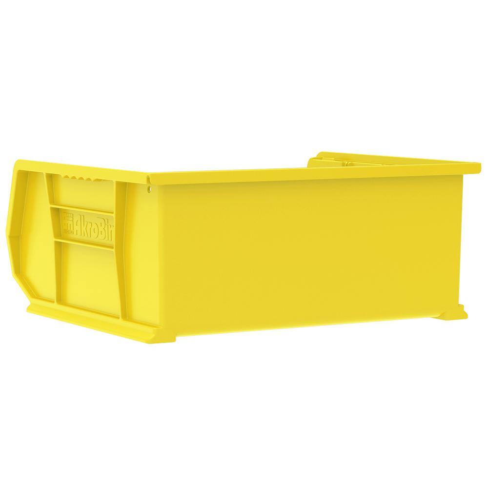 Set of 6 Heavy-Duty Yellow Stackable Storage Bins