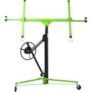 thumbnail image 2 of Black Green 11 Ft. Welded Steel Drywall Lifter Rolling Panel Hoist Jack Lifter, 150 Lbs. Load 2 of 14