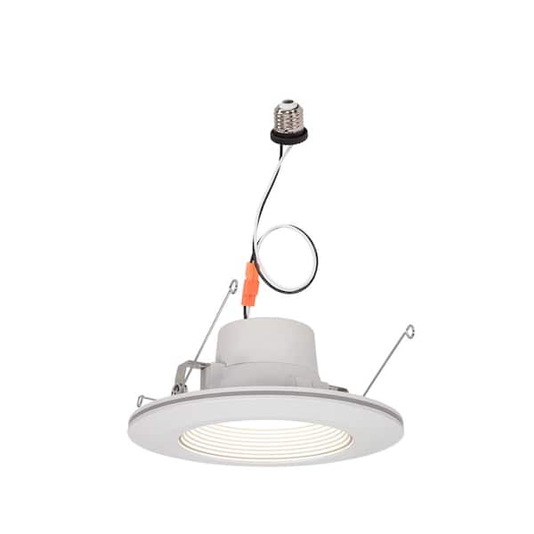 ETI LIGHTING 6 in. Adjustable CCT Integrated LED Recessed Light Trim with Night Light 625 Lumens Kitchen Remodel Wet Rated (8-Pack)