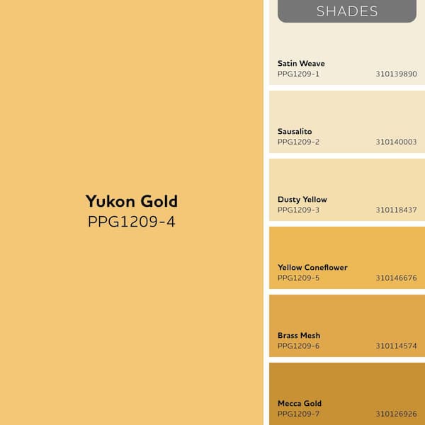 Glidden Premium 1 qt. PPG1209-4 Yukon Gold Flat Interior Latex