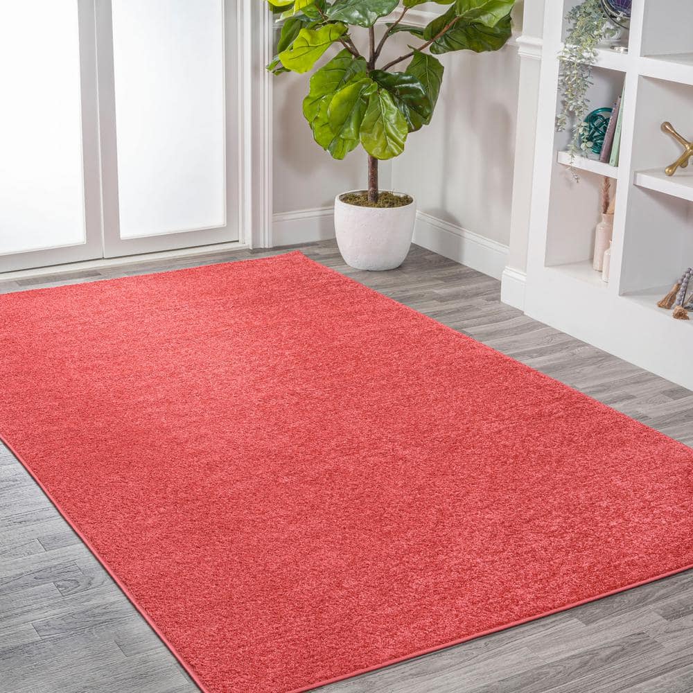 Haze Solid Red Synthetic 9' x 12' Reversible Area Rug