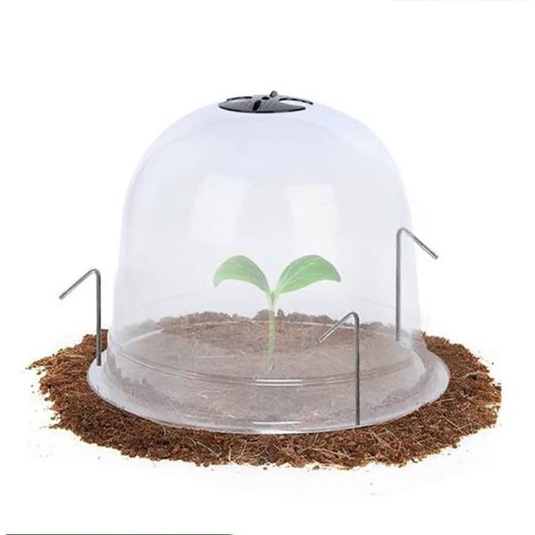 Agfabric 7.68 in. x 6.7 in. Winter Garden Plastic Plant Covers Dome Thermal Nursery Cover Greenhouse Frost Protection (15-Pack)