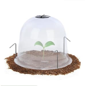 7.68 in. x 6.7 in. Winter Garden Plastic Plant Covers Dome Thermal Nursery Cover Greenhouse Frost Protection (15-Pack)