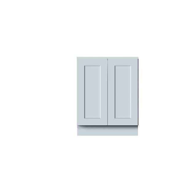 27 in W x 24in D x 34. 5in H Plywood Ready to Assemble Floor Base Kitchen Cabinet in Dove Gray with Full Overlay Design