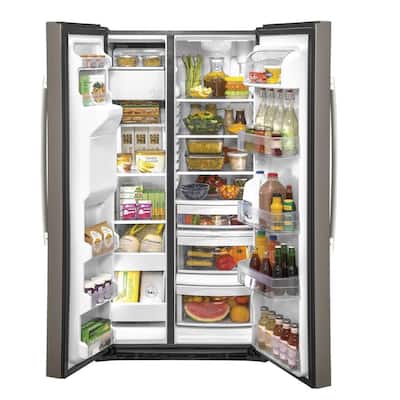25.1 cu. ft. Side by Side Refrigerator in Slate, Fingerprint Resistant