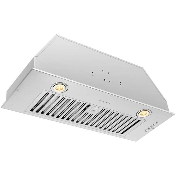 36 in. Convertible Insert Range Hood with Changeable LED 600 CFM Powerful Suction Baffle Filter in Stainless Steel