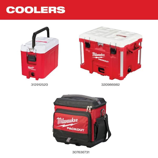 Milwaukee PACKOUT 10 in. Red 16 qt. Compact Cooler 48-22-8460