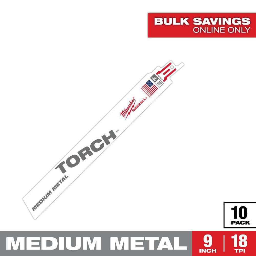 Milwaukee 9 in. 18 TPI TORCH Medium Metal SAWZALL Reciprocating