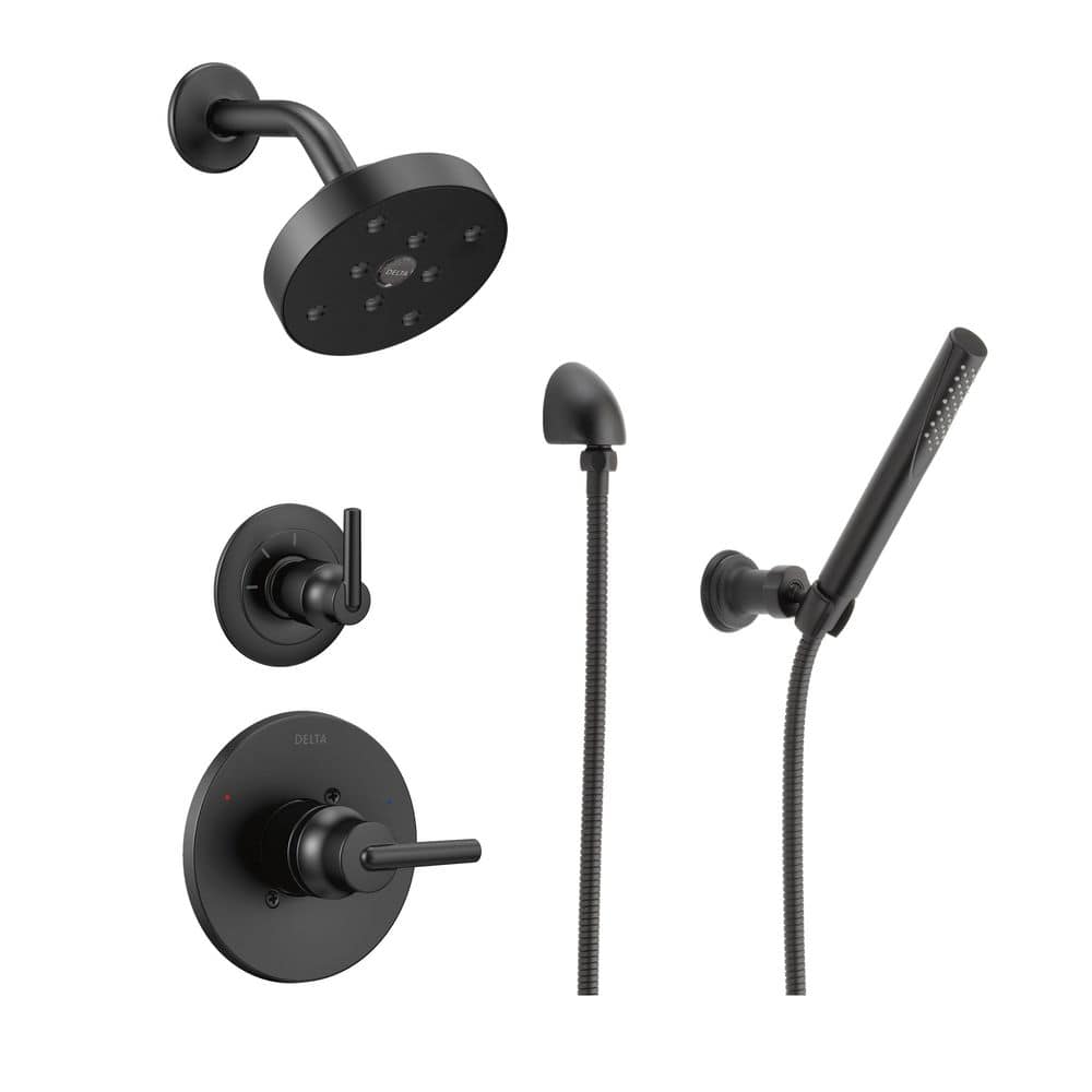 Delta Trinsic 2-Spray Dual Wall Mount Fixed and Handheld Shower