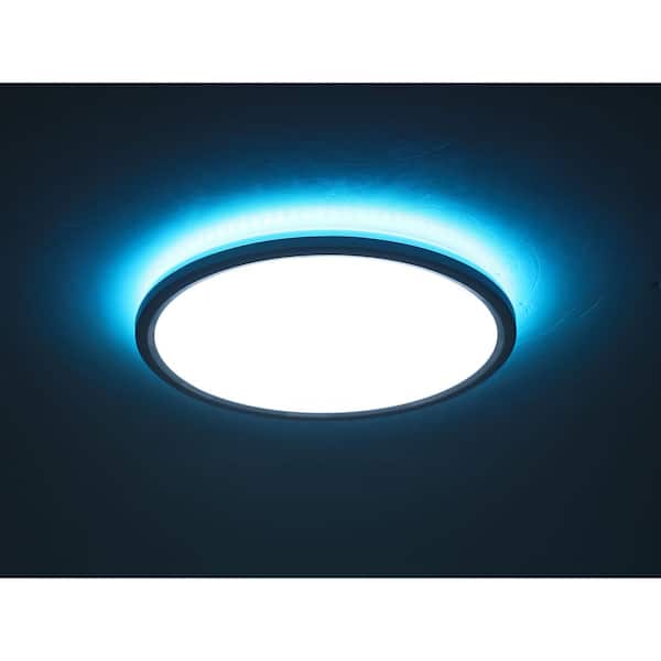 12 in. 28-Watt 3600 Lumens RGB Color Changing LED Recessed Ceiling Light for Bedroom,3CCT Selectable,ETL Listed (2-Pack)