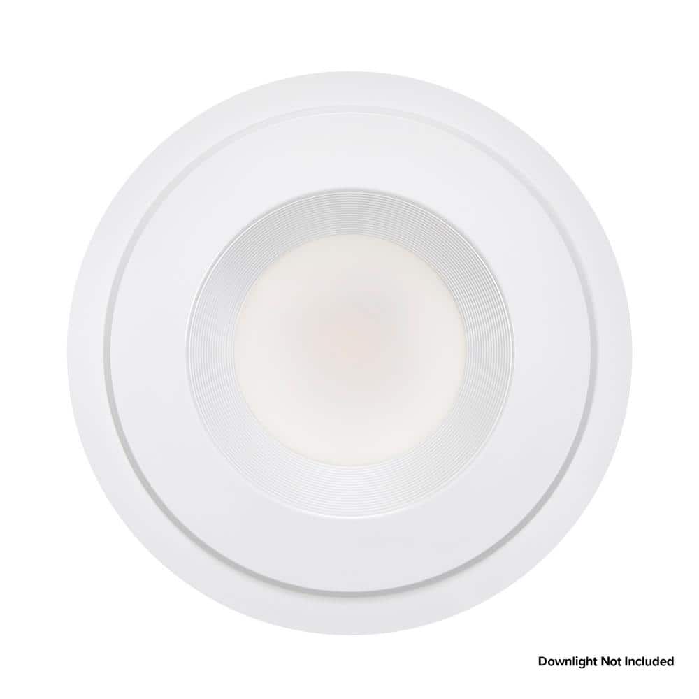 White Round Plastic Goof Rings for Recessed Lights, 8.6" Diameter, 12 Pack