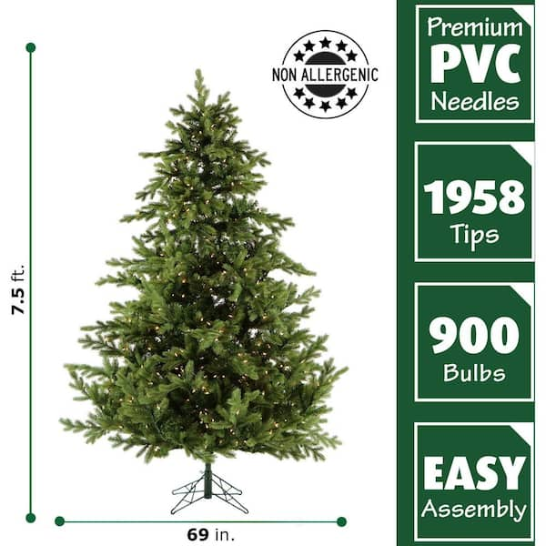 Bee & Willow 7-Foot Pre-Lit Faux Fraser Fir Christmas Tree with Clear  Lights for Sale in San Antonio, TX - OfferUp