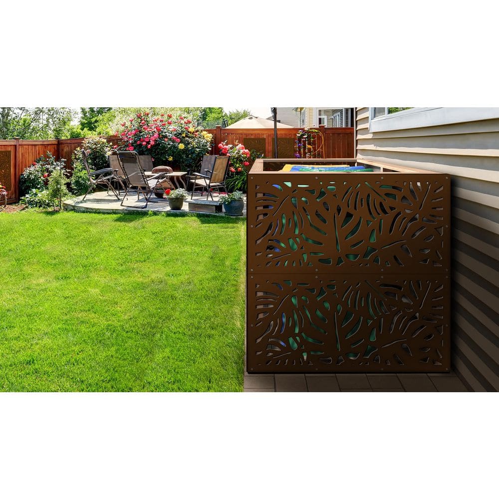 Tropics Espresso Recycled Polymer Decorative Privacy Screen Panel