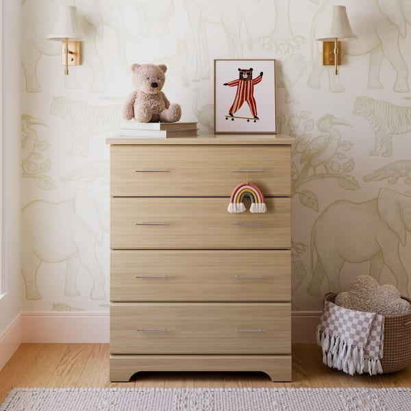 Storkcraft Brookside Driftwood 4-Drawer 30.91 in. Wide Dresser