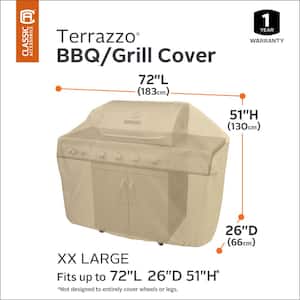 Terrazzo 72 in. L x 26 in. D x 51 in. H BBQ Grill Cover in Sand
