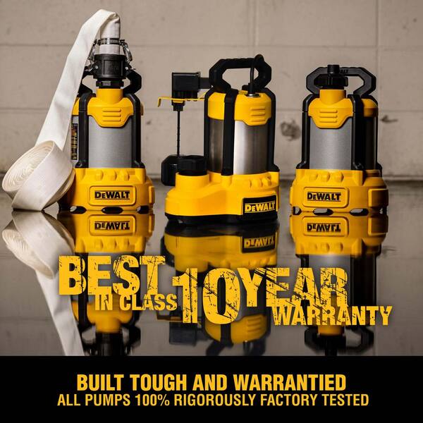 DEWALT 1 HP. Stainless Steel/Cast Iron Submersible Sump Pump