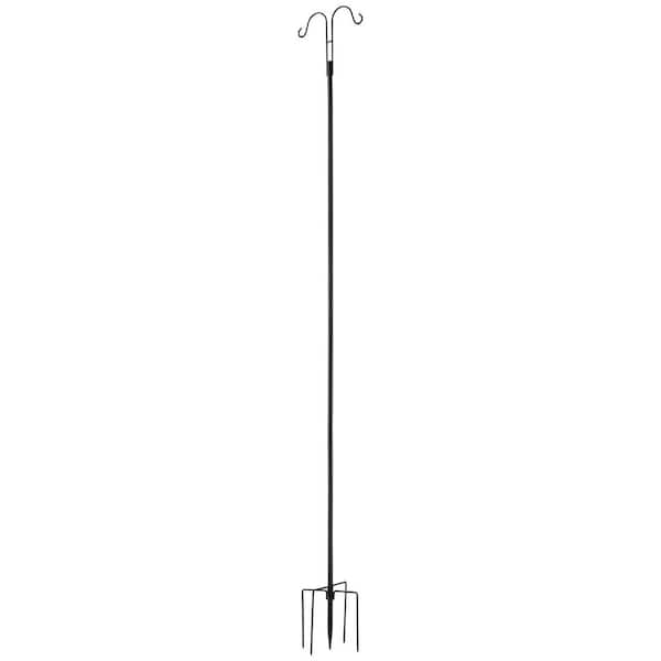 8 pack of 92 in. double shepherd hooks, 3/4 in. thick for hanging bird feeders plant baskets, lanterns and wind chimes