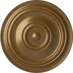 31-1/2 in. x 2-1/2 in. Traditional Urethane Ceiling Medallion (Fits Canopies up to 8-1/4 in.), Pale Gold