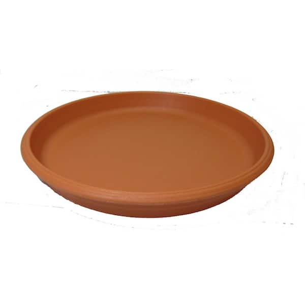 18 in. Dia Terra Cotta Resin Planter Saucer (5-Pack)
