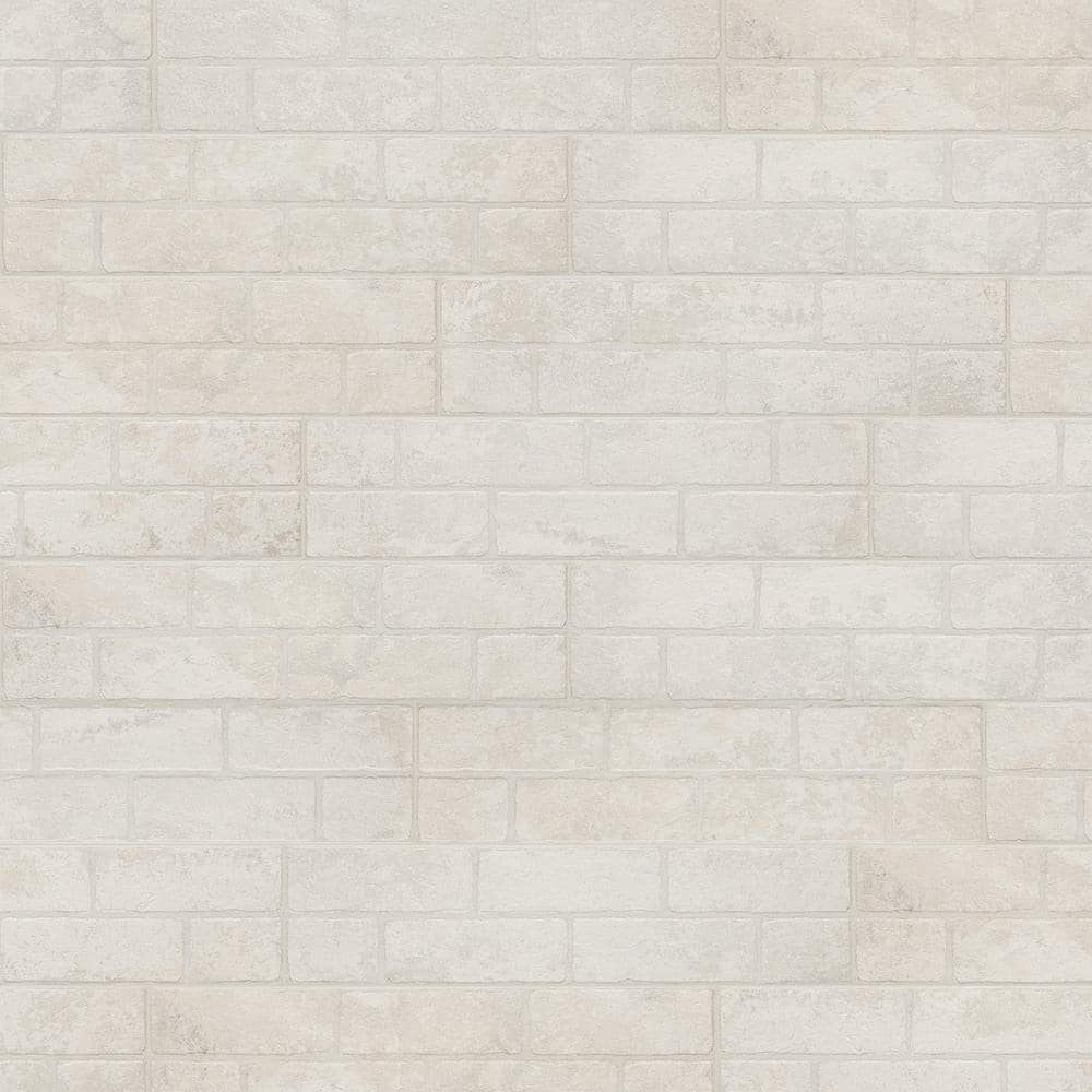 Florida Tile Home Collection Painted Brick White 6 in. x 24 in. Porcelain Floor and Wall Tile (14 sq. ft./Case) CHDECC026X24 - The Home Depot