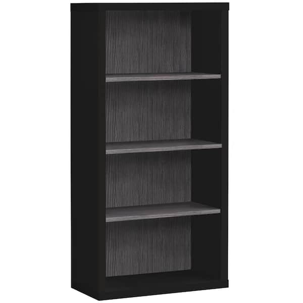 Unbranded 48 in. Black with 4-Storage Shelves Composite Bookcase