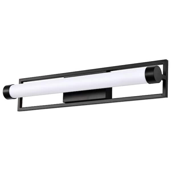 SATCO Canal 24 in. Matte Black LED Vanity Light, 3000K
