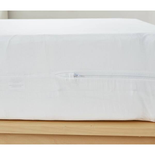 The Allergy Store Vinyl Fitted Mattress Cover, 6 Gauge, 16 Deep, Cal King, White