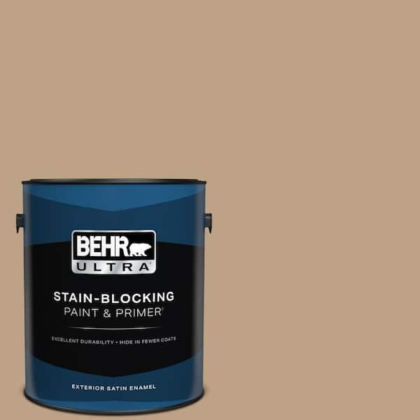 BEHR ULTRA 1 gal. #PPU4-05 Basketry Satin Enamel Exterior Paint & Primer