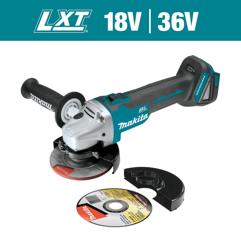 Makita 18V LXT Lithium-Ion Brushless Cordless 4-1/2 in./5 in. Cut-Off/Angle  Grinder (Tool-Only) XAG04Z - The Home Depot
