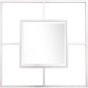 Lidy 32 in. x 32 in. Modern Square Framed Decorative Mirror
